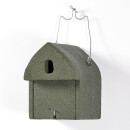 Nest box with oval entrance hole e.g. for great tit, house sparrow, tree sparrow, nuthatch, eurasian wryneck &amp; bats, such as: Natterers bat, brown long-eared bat